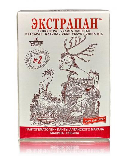 Экстрапан №2. 10 пакетиков по 20гр. Тонизирующий напиток на пантах и травах/ Пантопроект