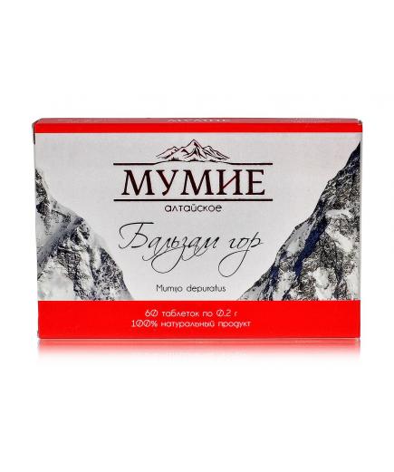 Мумие алтайское "Бальзам гор" 60 таблеток по 200мг. Алтайский букет