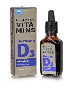 Витамин Д3. D3 200 000ME/30мл. 3+