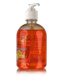 Жидкое мыло Сочный апельсин (с экстрактами женьшеня, ромашки и лимонника) 500мл.