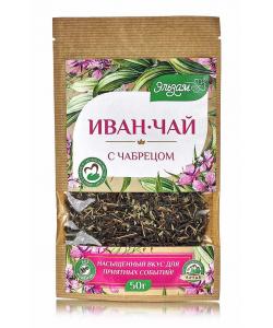 Травяной напиток "Иван-чай с чабрецом", листовой ферментированный. 50гр.