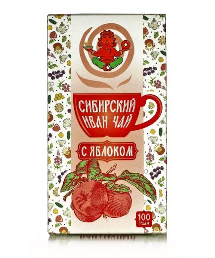 Чайный напиток "Сибирский Иван-Чай" с яблоком, плитка, 100гр