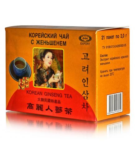 Корейский чай с женьшенем. 21 саше в гранулах