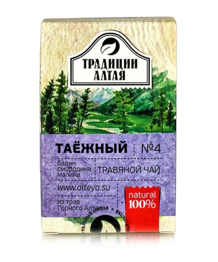 Травяной чай №4 "Таежный" (малина, смородина, бадан) 50гр.