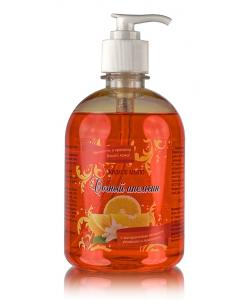 Жидкое мыло Сочный апельсин (с экстрактами женьшеня, ромашки и лимонника) 500мл.