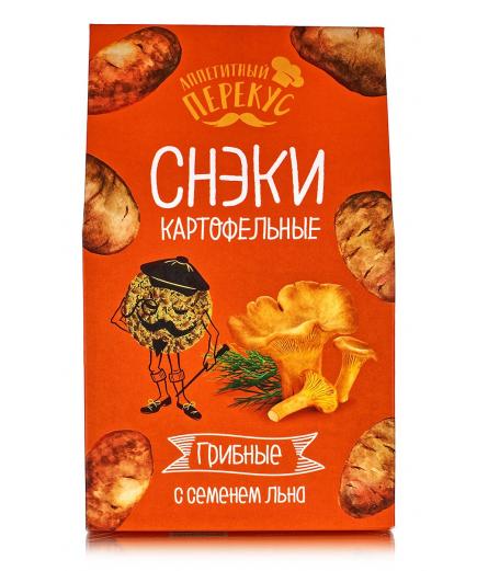 Снэки картофельные "Грибные" с семенем льна, 100 гр