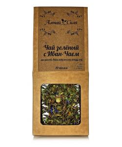 Чай зелёный с ИВАН-ЧАЕМ, мелиссой, васильком и календулой, 80 г