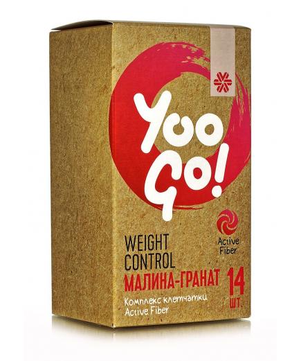 Yoo GO. Напиток контроль веса со вкусом малина+ гранат. 14шт по 5гр.