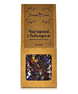 Чай чёрный с ГИБИСКУСОМ, плодами барбариса и васильком, 80 г