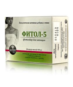 "Фитол-5. Фитосбор для женщин", 30 капсул по 450 мг